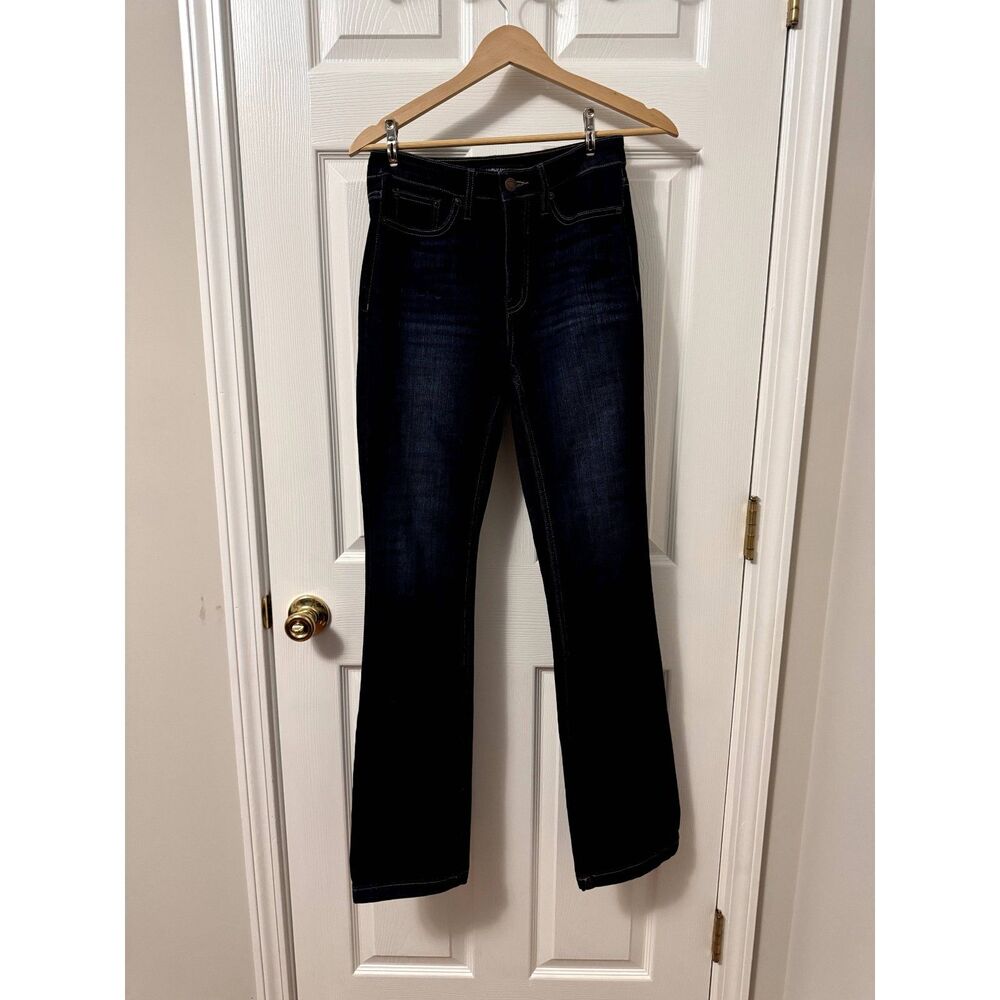 CALVIN KLEIN JEANS WOMEN'S HIGH RISE DEMI BOOT NAVY BLUE JEANS Sz US 27